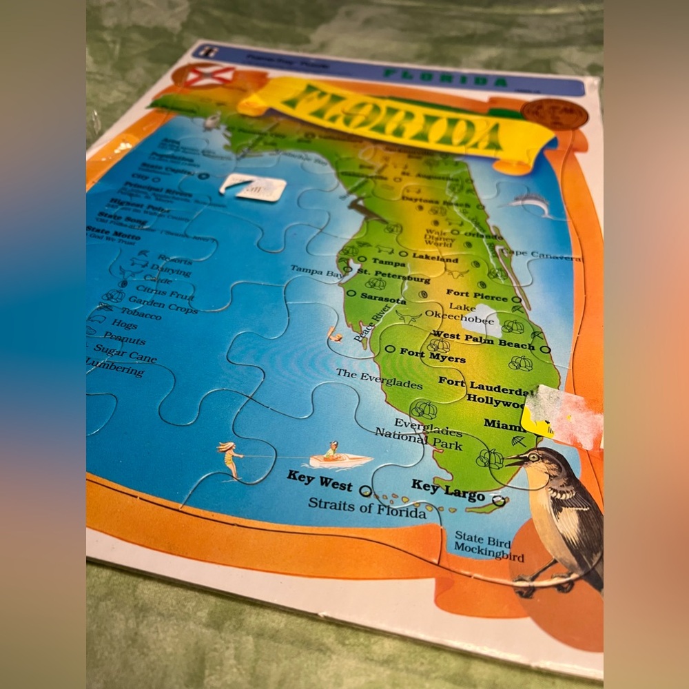 NWT Map of Florida Puzzle - Picture 3 of 4